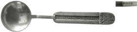 Varia, Silber
Andenkenlöffel 1930 zur Rheinlandbefreiung. 123 mm; Silber 800, 20,90 g. Herstellerzeichen Schlägel und Eisen über S. 
vorzüglich