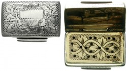 Varia, Silber, Großbritannien
Vinaigrette (Damen-Duftdöschen), Birmingham 1833 des Herstellers Edward Smith. Innenvergoldung. 26 X 16 X 8 mm; 8,73 g....