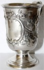 Varia, Silber, Großbritannien
Taufbecher, Sheffield 1861 des Herstellers William Hutton & Son. Höhe 105 mm; Durchmesser 72 mm; 123,25 g. 
Lippe etwa...