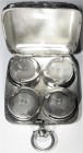 Varia, Silber, Großbritannien
Sovereign Case (Goldmünzen-Behältnis), Chester 1901 des Herstellers E.J. Trevitt & Sons. 4 Einheiten mit Druckfeder. 56...