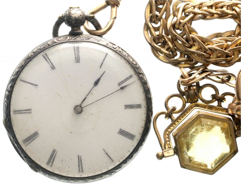 Varia, Uhren, Taschenuhren
Französische Herrentaschenuhr, open face um 1830. Zy...