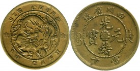 CHINA und Südostasien, China, Qing-Dynastie. De Zong, 1875-1908
10 Cash o.J.(1903/1905). Provinz Szechuan. 
fast sehr schön