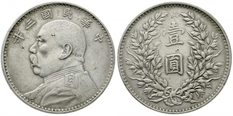 CHINA und Südostasien, China, Republik, 1912-1949
Dollar (Yuan) Jahr 3 = 1914. ...