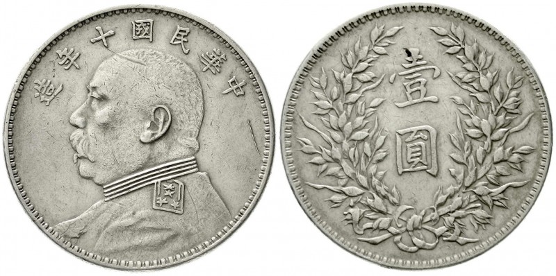 CHINA und Südostasien, China, Republik, 1912-1949
Dollar (Yuan) Jahr 10 = 1921,...