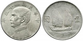 CHINA und Südostasien, China, Republik, 1912-1949
Dollar (Yuan) Jahr 23 = 1934. vorzüglich