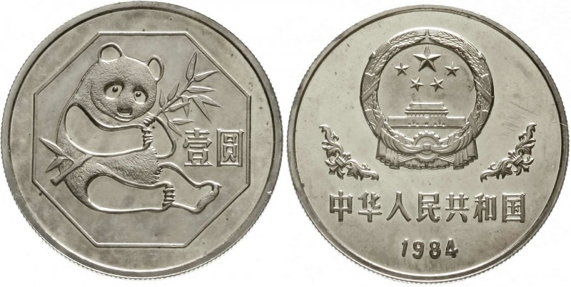 CHINA und Südostasien, China, Volksrepublik, seit 1949
1 Yuan 1984 Panda im Ach...