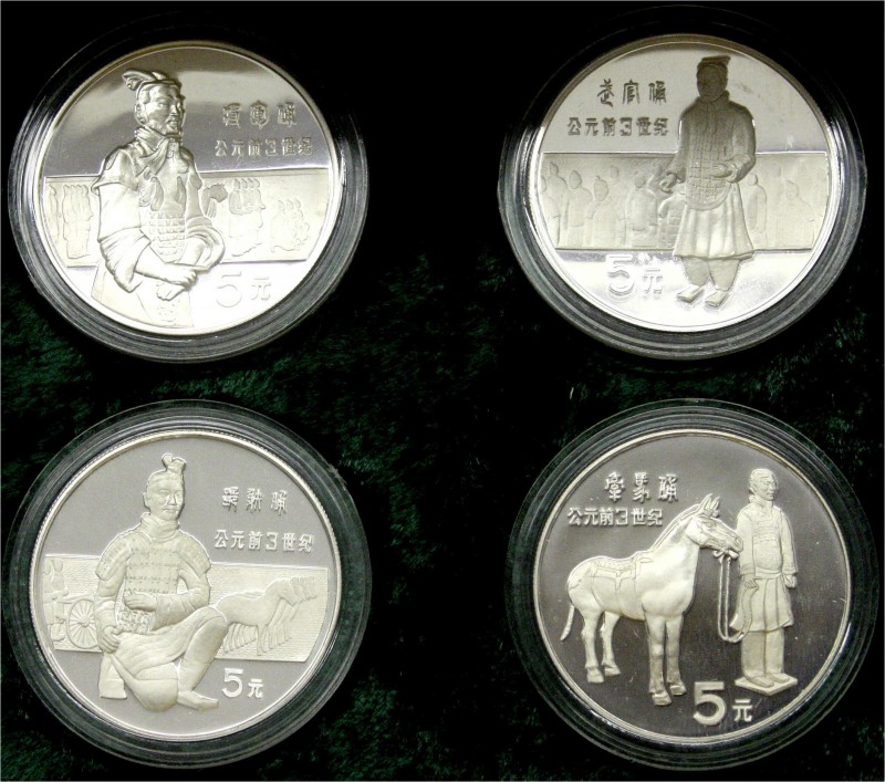 CHINA und Südostasien, China, Volksrepublik, seit 1949
4 X 5 Yuan Silber 1984. ...
