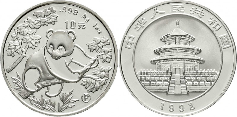 CHINA und Südostasien, China, Volksrepublik, seit 1949
10 Yuan Panda 1992. Pand...