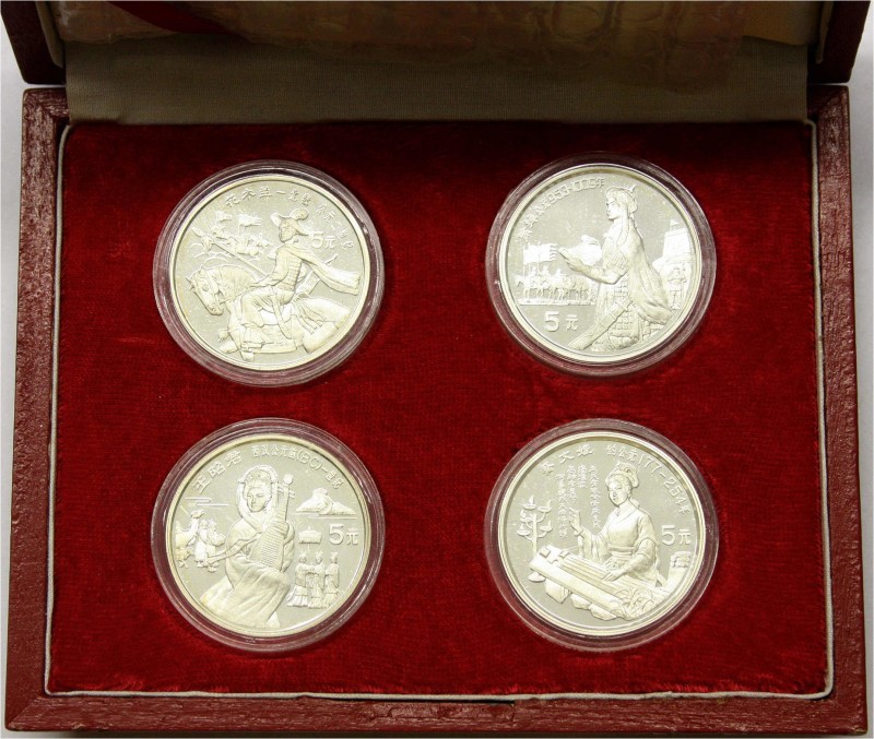 CHINA und Südostasien, China, Volksrepublik, seit 1949
4 X 5 Yuan Silber 1992. ...