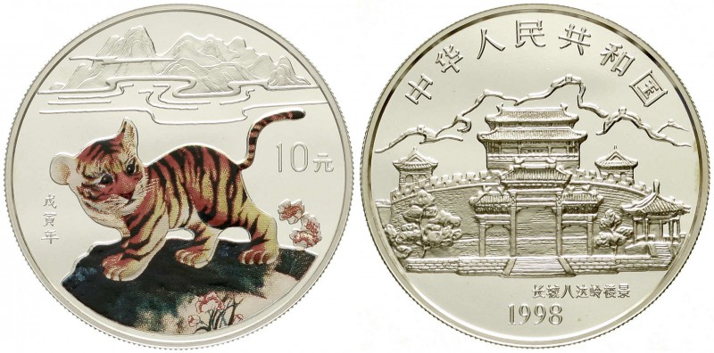 CHINA und Südostasien, China, Volksrepublik, seit 1949
10 Yuan Silber in Farbe ...