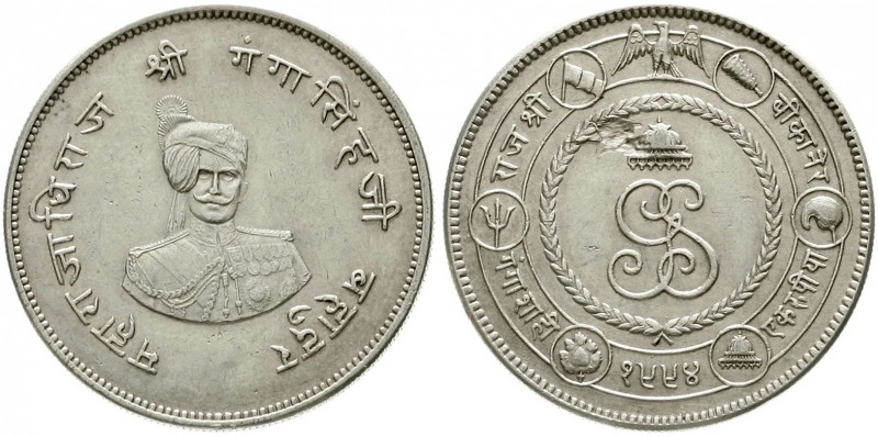 CHINA und Südostasien, Indien-Bikanir, Ganga Singh, 1887-1942
Nazarana Rupee VS...