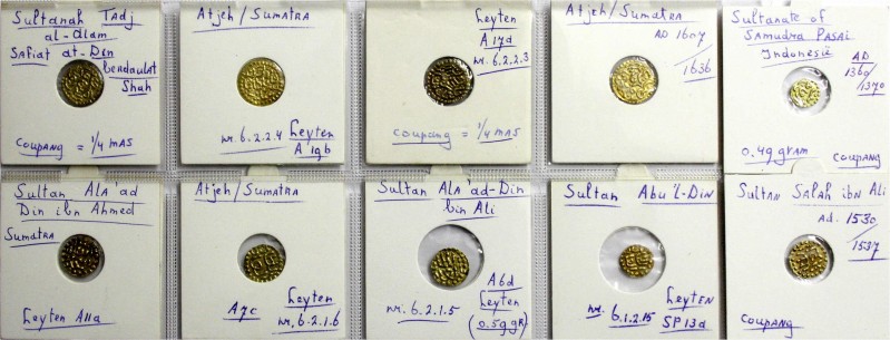 CHINA und Südostasien, Indonesien-Sumatra, Lots
10 diverse GOLD Kupangs meist v...