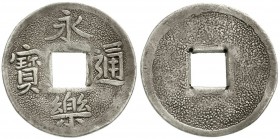CHINA und Südostasien, Japan, Azuchi-Momoyama-Periode, 1573-1600
Eiraku Sen o.J.(1587), Osaka. Silber, 3,49 g. 
sehr schön, sehr selten 
Diese Münz...