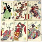 CHINA und Südostasien, Japan, Varia
6 Holzdruckbücher, Jahre Ansei 5 = 1858, 7 = 1860, Bunkyu 1 = 1861, Keio 1 = 1865, 3 = 1867 und Meiji 2 = 1869. A...