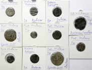 CHINA und Südostasien, Malaysia, Malakka
11 div. Zinnmünzen des 16. Jh. Portugiesische Besitzung. Alle in Rähmchen. 
schön bis sehr schön