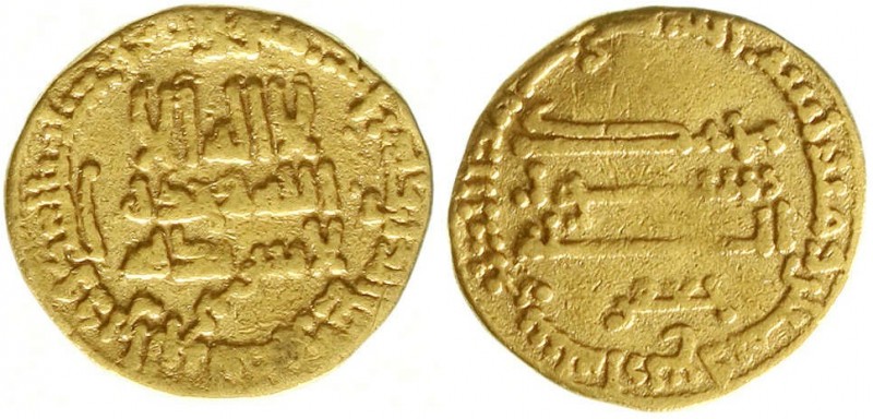 Orientalische Goldmünzen, Abbasiden, Harun, 786-809 (AH 170-193)
Dinar AH 185 =...