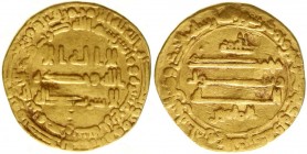 Ausländische Goldmünzen und -medaillen, Ägypten, Al Mamun, 812-833 (AH 196-218)
Dinar, Reformtyp, AH 214 = 829, Misr. Mit Titel und Namen des Kalifen...