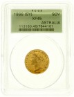 Ausländische Goldmünzen und -medaillen, Australien, Victoria, 1837-1901
Sovereign 1866. Sydney Mint. 7,99 g. 917/1000. Im PCGS Blister mit Grading XF...