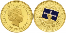 Ausländische Goldmünzen und -medaillen, Australien, Elisabeth II., seit 1952
100 Dollars Farbmünze 2004, Australien Nugget/Prospector Series, Peter L...