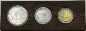 Ausländische Goldmünzen und -medaillen, Bulgarien, Volksrepublik, seit 1946
Set mit 3 Münzen 1993: Europäische Gemeinschaft/ECU. 5000 Leva Gold 8,64 ...