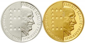 Ausländische Goldmünzen und -medaillen, Frankreich, Fünfte Republik, seit 1958
2 Stück: 100 Francs 1986 100. Geburtstag von Robert Schumann, 7,00 g. ...