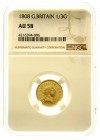 Ausländische Goldmünzen und -medaillen, Grossbritannien, George III., 1760-1820
1/3 Guinea 1808. Im NGC-Blister mit Grading AU 58.