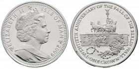 Ausländische Goldmünzen und -medaillen, Insel Man, Elisabeth II., seit 1952
Crown PALLADIUM (1 Unze fein) 2009. 20 Jahrestag des falles der Berliner ...