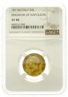Ausländische Goldmünzen und -medaillen, Italien-unter Napoleon, Napoleon I., 1804-1814
20 Lire 1811 M. 6,45 g. 900/1000. Im NGC-Blister mit Grading X...