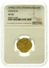 Ausländische Goldmünzen und -medaillen, Türkei/Osmanisches Reich, Murad III. AH 982-1003/AD 1574-1595
Sultani AH 982 = 1574, Misr. Im NGC-Blister mit...
