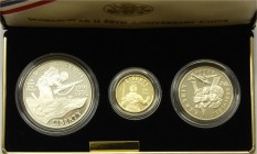 Ausländische Goldmünzen und -medaillen, Vereinigte Staaten von Amerika, Unabhängigkeit, seit 1776
Set mit 3 Münzen o.J (1993) 50. Jahrestag des Zweit...