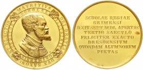 Altdeutsche Goldmünzen und -medaillen, Sachsen-Albertinische Linie, Friedrich August II., 1836-1854
Herrliche Goldmedaille v. Krüger o.J. (1850). Zum...