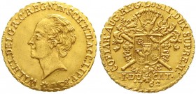 Altdeutsche Goldmünzen und -medaillen, Schaumburg-Lippe, Friedrich Ernst, 1748-1777
Dukat 1762, Bückeburg. 3,48 g. 
sehr schön/vorzüglich, leicht ju...