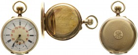 Uhren aus Gold, Taschenuhren
Herren-Taschenuhr, open face, VACHERON CONSTANTIN um 1900. Gelbgold 585. Gravur des Uhrmachers A. Krauss-Hettenbach, Stu...