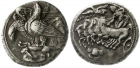 Altgriechische Münzen, Sizilien, Akragas
Gute Juweliersreplik zum Dekadrachmon 409/406 v. Chr. (von Myron und Polyainos). 38 mm; 39,53 g. 
sehr schö...