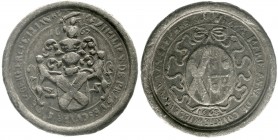 Ausländische Münzen und Medaillen, Belgien-Flandern, Karl II., 1665-1700
Begräbnispfennig 1667/1668 des Ehepaares Maximilian de Praet und Marie Anne ...