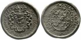 Ausländische Münzen und Medaillen, Belgien-Flandern, Karl II., 1665-1700
Begräbnispfennig 1668 des Ehepaares Max Spanoghe und Barbara Rommel aus Brüg...