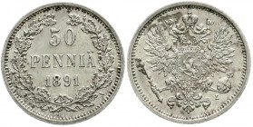Ausländische Münzen und Medaillen, Finnland, Alexander III., 1881-1894
50 Penniä 1891. vorzüglich