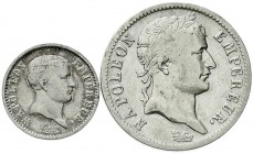 Ausländische Münzen und Medaillen, Frankreich, Napoleon I., 1804-1814, 1815
2 Stück: Quart (1/4 Franc) 1807 A, Franc 1813 I. 
beide schön/sehr schön...
