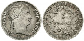 Ausländische Münzen und Medaillen, Frankreich, Napoleon I., 1804-1814, 1815
5 Francs 1812 A, Paris. schön/sehr schön
