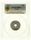 Ausländische Münzen und Medaillen, Frankreich, Dritte Republik, 1870-1940
10 Centimes Cu/Ni 1918. Im PCGS-Blister mit Grading MS67 (nur 3 Stück wurde...