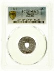 Ausländische Münzen und Medaillen, Frankreich, Dritte Republik, 1870-1940
10 Centimes Cu/Ni 1919. Im PCGS-Blister mit Grading MS67 (Top Pop). 
Stemp...