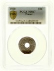 Ausländische Münzen und Medaillen, Frankreich, Dritte Republik, 1870-1940
10 Centimes Cu/Ni 1920. Im PCGS-Blister mit Grading MS67 (Top Pop). 
Stemp...