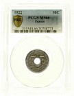 Ausländische Münzen und Medaillen, Frankreich, Dritte Republik, 1870-1940
10 Centimes Cu/Ni 1922. Im PCGS-Blister mit Grading MS66 (nur 1 Stück wurde...