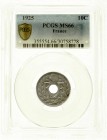 Ausländische Münzen und Medaillen, Frankreich, Dritte Republik, 1870-1940
10 Centimes Cu/Ni 1925. Im PCGS-Blister mit Grading MS66 (Top Pop). 
Stemp...