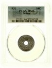 Ausländische Münzen und Medaillen, Frankreich, Dritte Republik, 1870-1940
10 Centimes Cu/Ni 1932. Im PCGS-Blister mit Grading MS66 (nur 2 Stück wurde...