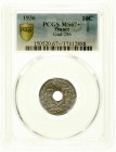 Ausländische Münzen und Medaillen, Frankreich, Dritte Republik, 1870-1940
10 Centimes Cu/Ni 1936. Im PCGS-Blister mit Grading MS67+ (Top Pop). 
Stem...