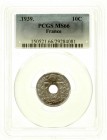 Ausländische Münzen und Medaillen, Frankreich, Dritte Republik, 1870-1940
10 Centimes Nickelbronze 1939. Im PCGS-Blister mit Grading MS66 (nur 1 Stüc...