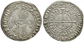 Ausländische Münzen und Medaillen, Frankreich-Metz, Stadt
Gros o.J.(1406-1430). St. Stephan. 
sehr schön/vorzüglich
