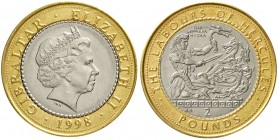 Ausländische Münzen und Medaillen, Gibraltar, Elisabeth II., seit 1952
2 Pounds N-Me/K-N 1998 Serie Herkules. Herkules mit Schlange. 
prägefrisch, s...