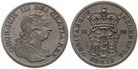 Ausländische Münzen und Medaillen, Großbritannien, George III., 1760-1820
Fantasy-Crown 1808. Kupfer, bronziert. 41 mm. Spätere Prägung nach Vorlage ...